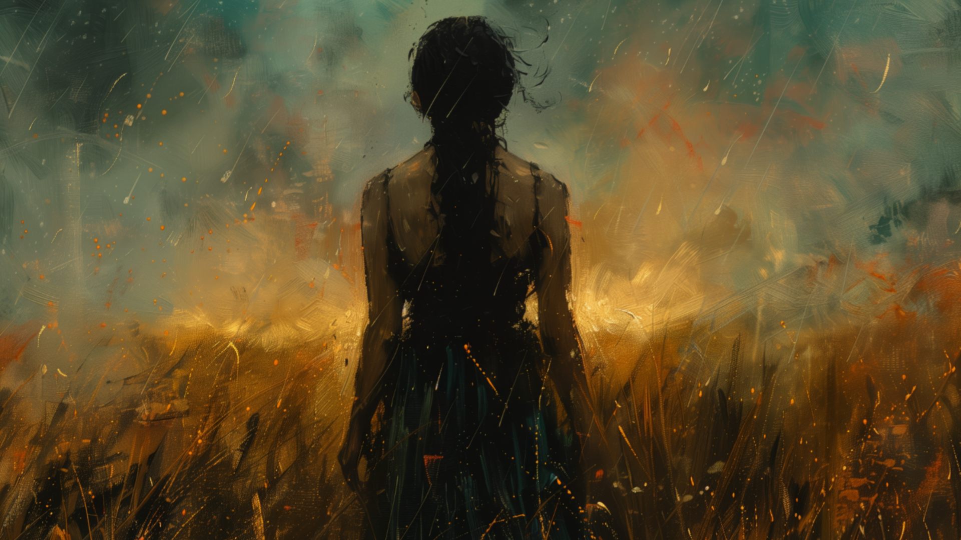 woman in field